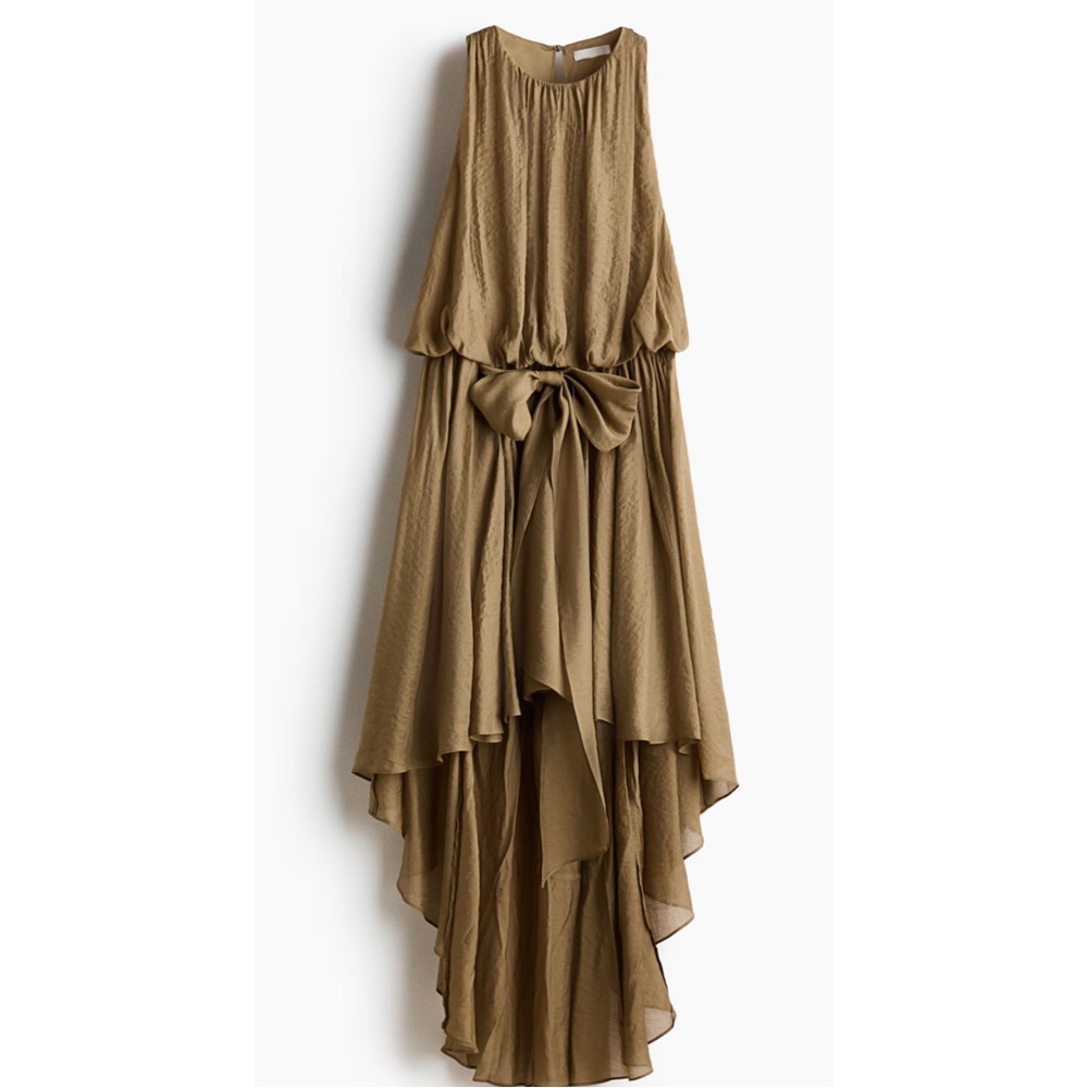 H&M ~Voluminous Tie-Detail Dress (Nwot)